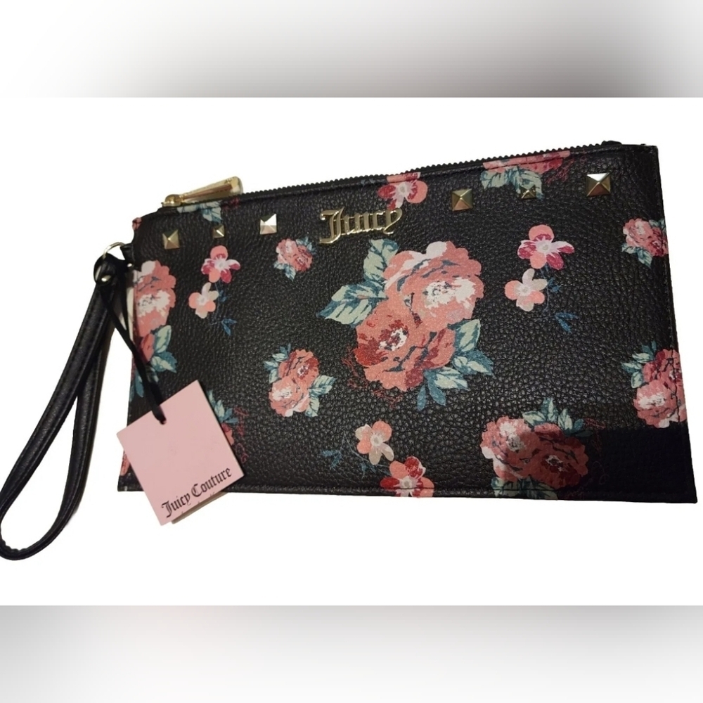 Brand New Juicy Couture Zippered Wristlet Vintage Rose